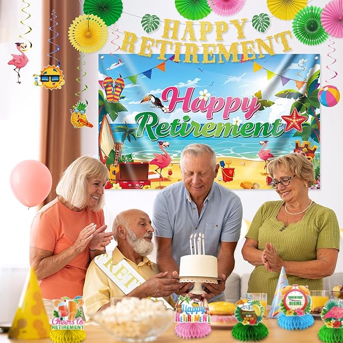 Luau Hawaiian Retirement Party Decorations 23Pcs Beach Retirement
