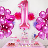 KatchOn, Hot Pink 1 Balloon Number for First Birthday - 40 Inch |