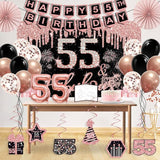 55th Birthday Decorations for Women 32PCS 55th Birthday Party