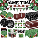 Football Party Supplies Kit Serve 24 Touchdown Plates Napkins