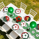180Pcs Soccer Party Supplies Paper Plates and Napkins Serve 60