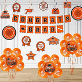 Orange Themed 2026 Graduation Decorations Set - Congrats Grad Banner,