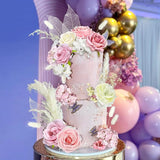 33 PCS Boho Cake Topper Decorations Vintage Artificial Rose Flowers Le