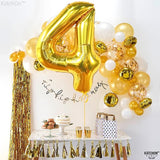 KatchOn, Gold Number 4 Balloons - Big, 40 Inch | 4 Birthday Balloon