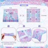 72PCS Mermaid Birthday Plates and Napkins Set of 24 Disposable Paper
