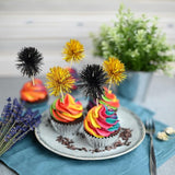 Gyufise 30Pcs Foil Firework Cupcake Toppers Sparkle Tinsel Cake #7