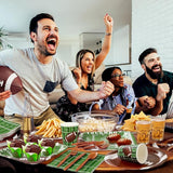 400 Pcs Football Party Supplies Paper Round Square Plates and