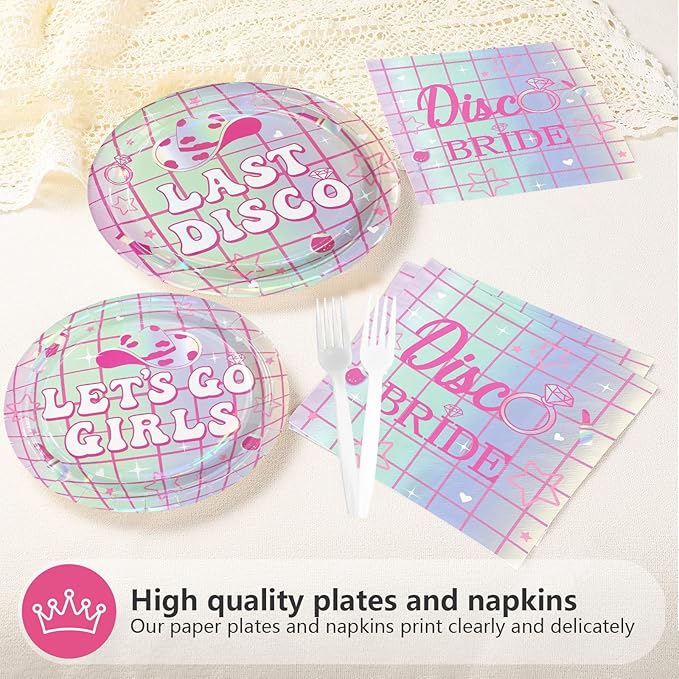 96Pcs Last Disco Bachelorette Party Decorations Disco Ball