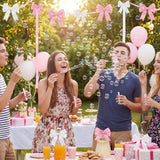 Rotatingpals 32 Pcs Pink Bow Bubble Wands Cute Bubbles Party Favors