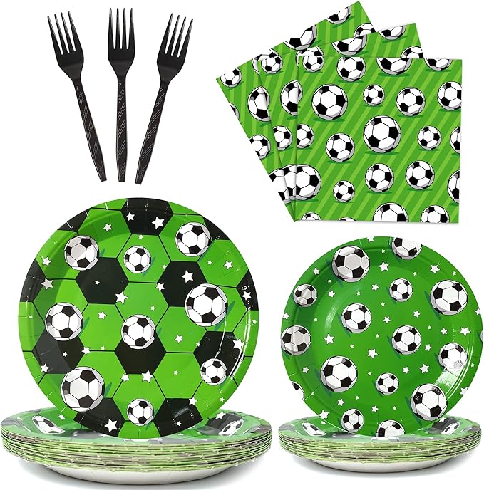 Soccer Party Supplies for 24 Guests Soccer Party Plates and Napkins