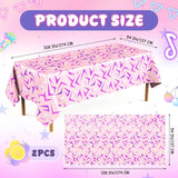 Gilprop 4 Pcs Kpop Pink Lightning Crack Birthday Party Tablecloth
