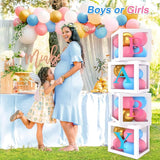 Gender Reveal Baby Balloon Boxes Decorations Pink Blue Balloon Arch