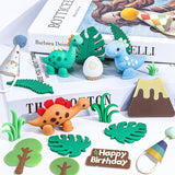 Simpfo 27 PCS Dinosaur Cake Topper Birthday Decorations Set with