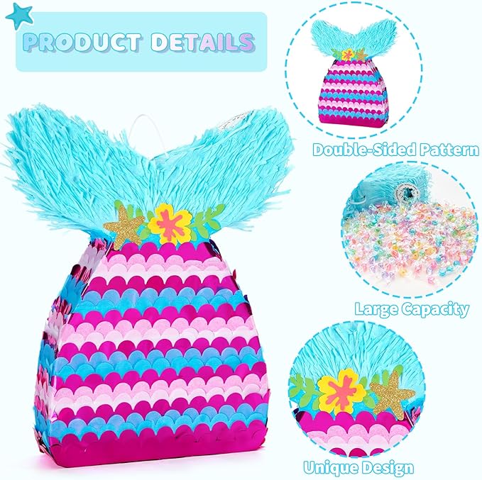 Mermaid Piñata Mermaid Party Games Decorations Mermaid Tail Piñata