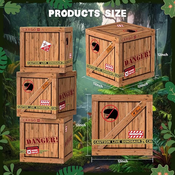 Dinosaur Party Decorations 6 Pcs Dinosaur Theme Boxes for Dinosaur