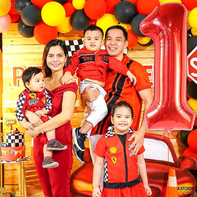 KatchOn, Red Number 1 Balloons - 40 Inch | Foil Balloon For 1 Happy