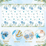 Baby Shower Party Tablecloths 3Pcs Watercolor Blue Birthday Party