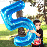 KatchOn, Giant Blue Five Balloon Number - 40 Inch | Number 5 Balloon,
