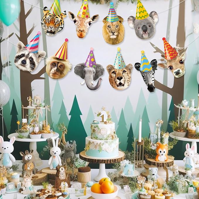 Safari Animals Happy Birthday Banner Wild Animal Banners Party Animal