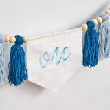 Blue One Tassel High Chair Banner First Birthday Party Decoration