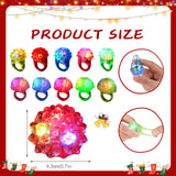 Leyndo 24 Pack LED Light up Rings Party Favors, Glow in the Dark Party