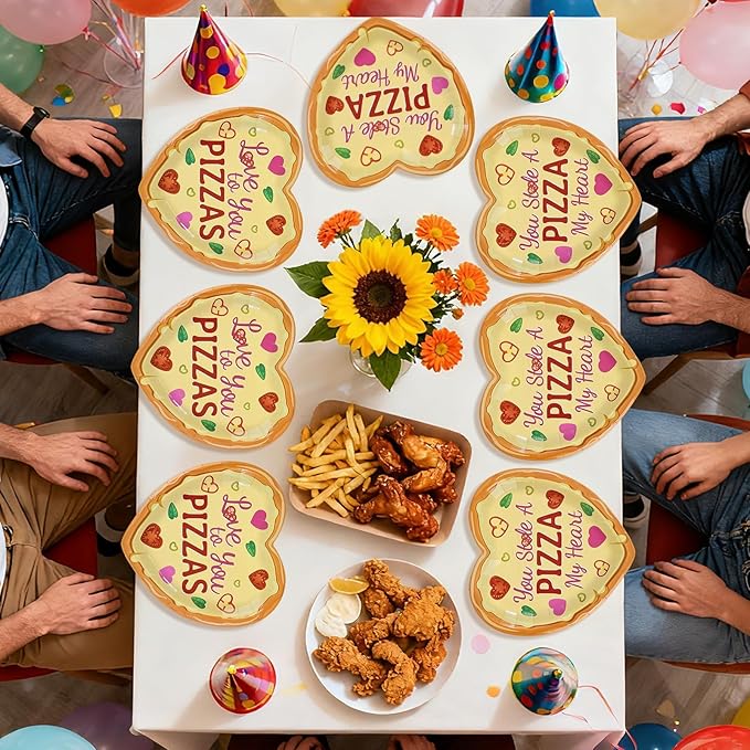 50Pcs Valentine's Day Paper Plates 9 Heavy Duty Disposable Love You