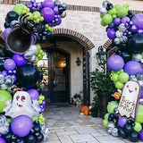 120 Pcs Halloween Balloon Arch Garland Purple and Black Balloon Arch