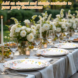 Mumufy 100 Pack Floral Paper Plates 9" & 7" Disposable Wildflower