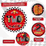 96 Pcs Race Car 2nd Birthday Party Supplies Hot Car Checkered