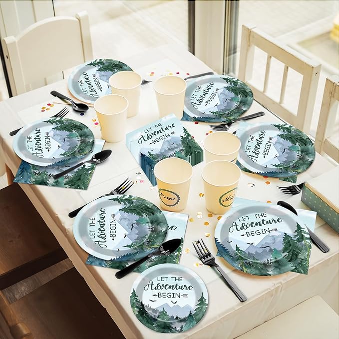 Adventure Awaits Baby Shower Tableware Let The Adventure Begin