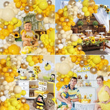 Ouddy Party Yellow Gold Balloons Arch Garland Kit, Different Sizes 18