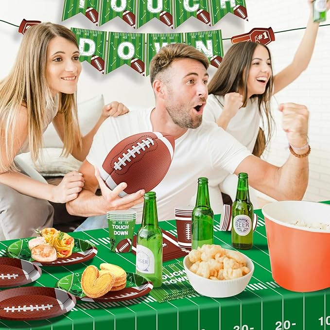 Football Party Supplies Kit Includes Dinner Plates Dessert Plates