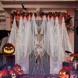 Halloween White Creepy Cloth 276 x 87 Inch Spooky Halloween Creepy