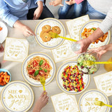 Engagement Party Tableware Decorations 96PCS She Said Yes Disposable