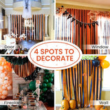 PartyWoo Orange Crepe Paper Streamers 4pcs 328ft Pack of Orange Crepe