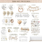 261 Pc Premium Engagement Party Decorations Kit Elegant Mr & Mrs