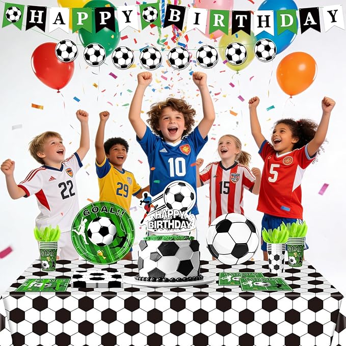 187 PCS Soccer Party Decorations Kit Football Birthday Party