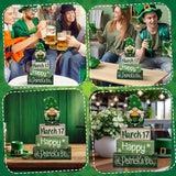4 Pcs St Patricks Day Table Decoration Wooden St Patrick's Day