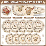 96 Pcs Coffee Baby Shower Party Plates Napkins Tableware Set A Baby