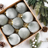 Velvet Ornaments for Christmas Tree Decorations - Sage Green Xmas