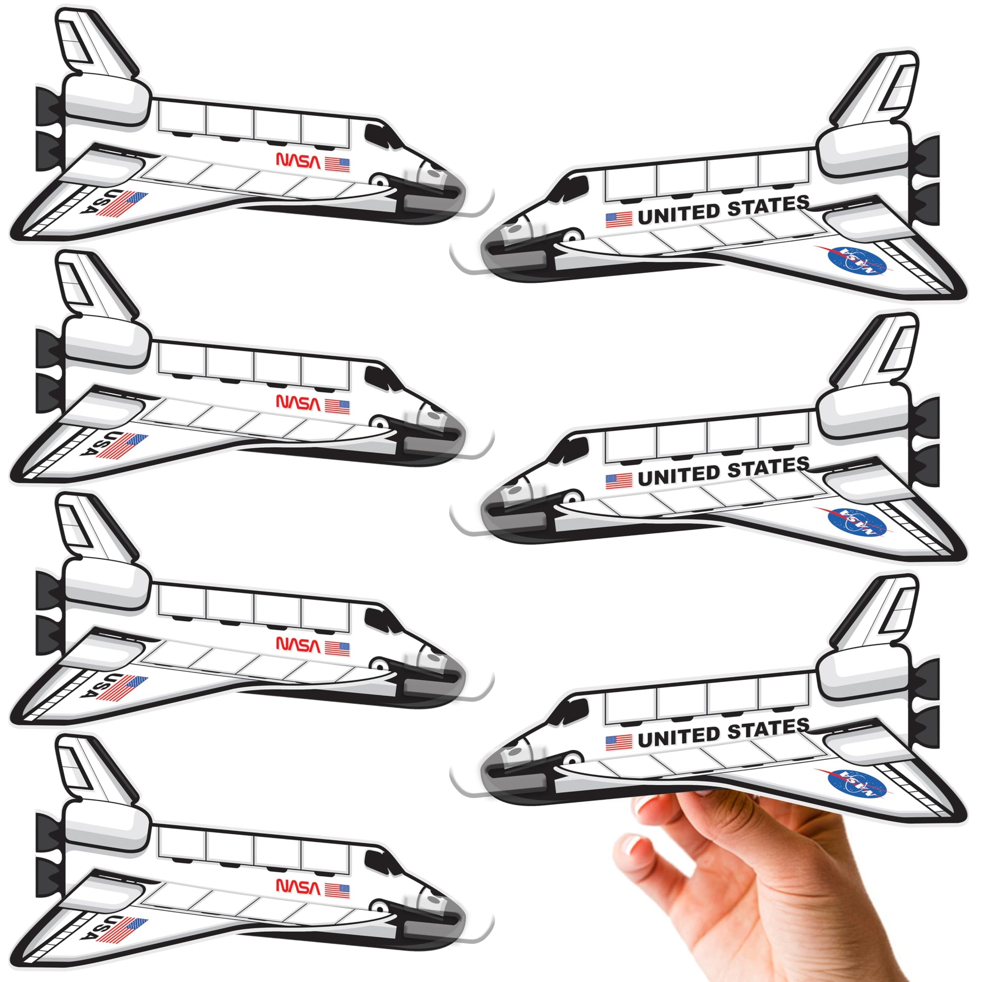 ArtCreativity Space Shuttle Gliders, Set of 24, Flying Toys for Boys &