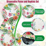 180PCS Hawaiian Luau Party Supplies – Hawaiian Tropical Paper Plates