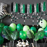 Black-Green Silver Party-Decorations Garland Streamers - 52Ft