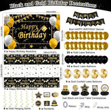 Black and Gold Birthday Decorations Brithday Party Decorations for