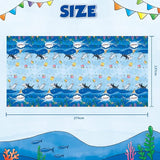 WERNNSAI Shark Table Cloth - 2PCS 54” x 108” Under The Sea Tablecloth