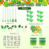 St Patricks Day Accessories 160 Pcs St Patricks Day Party Favors Set