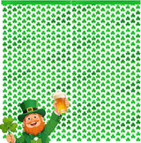 2 Pack St Patrick's Day Clover Streamers Curtains 3.3x6.6ft Green