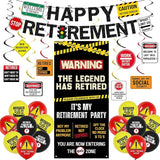 Retirement Decorations Men Women Caution Logos Happy Retirement