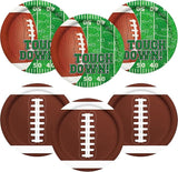 Football Party Supplies Kit Serve 48 Guests with 9 Inch Paper Plates