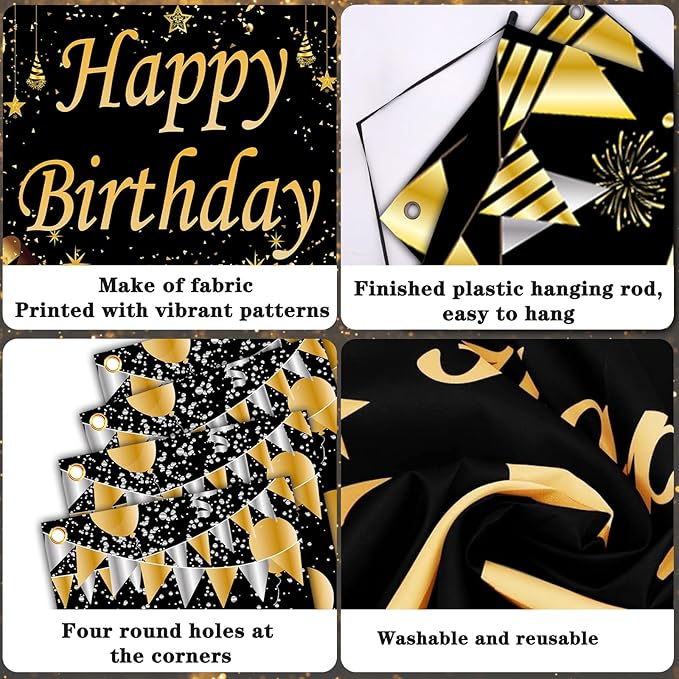 Black and Gold Birthday Decorations Birthday Party DecoratIons for